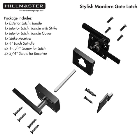 Double Sided Gate Latch For Wooden Fence Built Tough Heavy Duty Aluminum Alloy Self Locking Swing Gate Hardware components