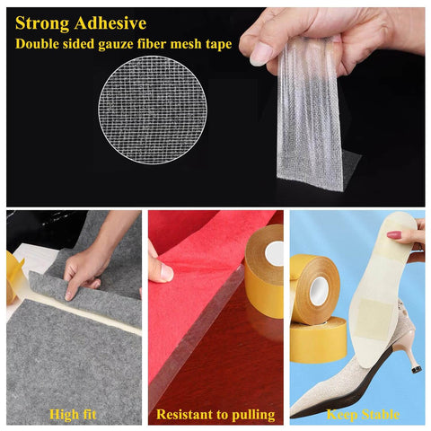 Heavy Duty Double Sided Tape For Crafts And Home Decor, Ultra Clear Adhesive For Photos, Rugs, Floors And Walls in use.