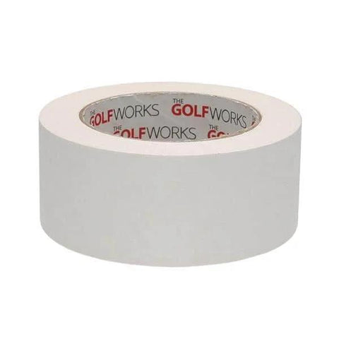 Double Sided Golf Club Grip Tape Adhesive, 48mm By 18yd Roll, Solvent Activated, visible from the side showing label inside the roll
