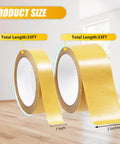 2 Packs Heavy Duty Double Sided Mesh Tape 66 Feet Set Featuring 2 Inch And 1 Inch Gauze Fiberglass Tape Adhesive