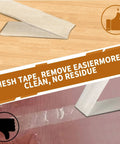 Heavy Duty Double Sided Fabric Tape 1 Inch By 33 Feet Sticky As Heck Carpet And Rug Tape showing clean removal from surfaces.