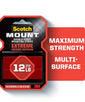 Extreme Mounting Strips Double Sided Heavy Duty Tape 16 Pack 1 In By 3 In Indoor Outdoor Black Industrial Strength Adhesive