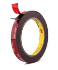 Heavy Duty Double Sided Mounting Tape Half Inch By Eighteen Feet Waterproof Foam Adhesive 25 Mil Thick roll with red liner