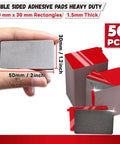 UltraSticky Heavy Duty Double Sided Mounting Tape Pads 56 Pieces 2x1.18 Inch Rectangles Heat Resistant 1.5mm Thick