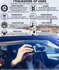 Heavy Duty Double Sided Mounting Tape Waterproof Foam Tape Heat Resistant Adhesive For Metal Glass Plastic Car Decor Picture Hanging And DIY Projects Indoors And Outdoors Go-To Strong Grip Tape used for car camera installation.