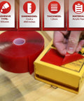 Heavy Duty Double Sided Mounting Tape Removable Clear Adhesive 1 Inch By 450 Inch with acrylic tape and silicone adhesive