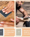 Using Double Sided Sanding Pads Kit 30 Pcs 2x2 In For Plastic And Acrylic Grit 320 600 on wood with grit size examples