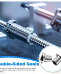 Double-sided Lmh30uu linear ball bearings on rod, highlighting smooth motion and steady alignment with seals for harsh environments