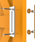 Sliding Barn Door Handle Double Sided Pull And Flush Embedded Invisible Stainless Steel, corrosion resistant, round chamfer