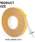 Heavy Duty Double Sided Tape For Crafts And Home Decor, Ultra Clear Adhesive For Photos, Rugs, Floors And Walls, 0.5 Inch By 66 Feet