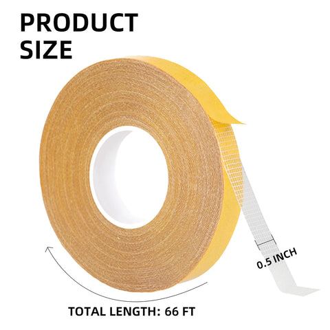 Heavy Duty Double Sided Tape For Crafts And Home Decor, Ultra Clear Adhesive For Photos, Rugs, Floors And Walls, 0.5 Inch By 66 Feet