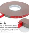 Heavy Duty Double Sided Tape 0.39 Inch By 108 Feet Waterproof Foam Mounting Adhesive for LED Strip Lights, red backing visible