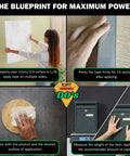 Four-step guide showing the use of Ultra Strong Clear Double Sided Tape With Enhanced Nano Technology Waterproof Mounting Adhesive, Heavy Duty Tape That Holds Up To 270 Lbs, Works On Plastic Metal Wood Glass Stone And More, 118 Inch Length, Versatile Indoor Outdoor Mount.
