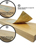 Heavy Duty Clear Double Sided Tape 2 In By 36 Ft Industrial Grade Adhesive for easy peel and bond on wood surface
