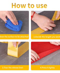 Step-by-step use of Heavy Duty Double Sided Tape For Crafts And Home Decor, Ultra Clear Adhesive For Photos, Rugs, Floors And Walls.