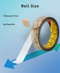 Heavy Duty Double Sided Tape 9495LE Half Inch By Eighteen Feet Clear Adhesive Tape roll showing thickness and size