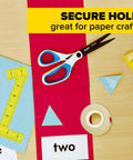 Double Sided Tape For Gift Wrapping And Crafts With Mess Free Bonding Adhesive, 0.50 In By 500 In shown with craft tools