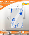 Image of Heavy Duty Double Sided Tape For Walls 48 Pcs Waterproof Foam Adhesive Pads, showing size 1.96 x 1.18 inches.