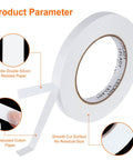 Double Sided Tape Half Inch By Forty Yards Four Rolls Sticky Adhesive for arts and crafts, translucent, thin, easy tear without scissors