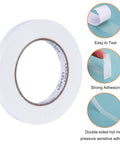 Double Sided Tape Half Inch By Forty Yards Four Rolls Sticky Adhesive For Arts And Crafts Office And School Supplies Translucent Thin Easy Tear Without Scissors High Bond Strength Perfect For Page Repairs Crafts And Mounting shown with strong adhesion