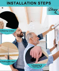 Installation steps for Ultra Strong Double Sided Tape For Indoors And Outdoors, Heavy Duty Removable Clear Nano Adhesive, 10 Feet