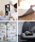 Heavy Duty Double Sided Tape Nano Clear Mounting Tape Sixteen Point Four Feet Extra Large Removable Traceless Adhesive With Strong Grip For Picture Hanging Posters And Carpets Cut To Fit No Residue Industrial Strength in use for photo frame hanging and carpet installation.