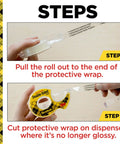 Steps for using Double Sided Tape With Dispenser For Gift Wrapping And Arts And Crafts, Mess Free Bonding And Scrapbooking Glue Alternative