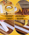 Double Sided Woodworking Tape 1 Inch By 88 Feet Heavy Duty Adhesive For Carpentry Cabinet Installation And Trim Projects shown used on wood surfaces