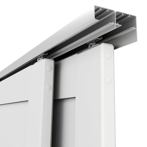 Bypass Sliding Door Track Roller Kit For Wardrobe And Closet Doors, Roller Hardware With Screws, Smooth Quiet Operation, Supports Up To 150 Lbs Per Panel, For Door Thickness One And Three Eighths To One And Three Quarters Inches, Rust Resistant Wheel close-up