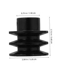 Side view of a Sturdy Type Double Slot Pulley Gas Engine Groove V-belt Sheave Replacement Belt Pulley Wheel with dimensions