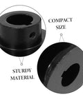Close-up of Sturdy Type Double Slot Pulley Gas Engine Groove V-belt Sheave Replacement Belt Pulley Wheel showing material and size.
