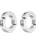 2pcs Double Split Clamp-On Shaft Collar for 1-1/4" Shaft, Two-Piece Clamping Collar, 2-1/16" OD, 1/2" Thickness, Aluminum Alloy Set Screw Split Collar Clamp