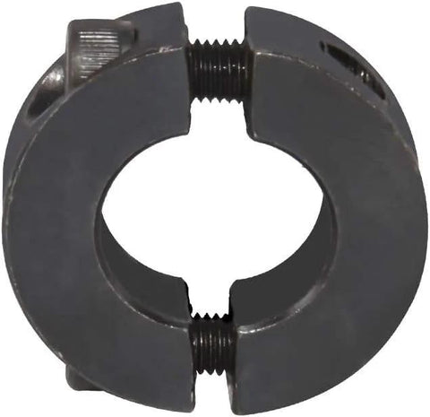 Double Split Shaft Collar With One Quarter Inch Bore Black Oxide Finish Two Piece Set Screw Carbon Steel Industrial Shaft Support