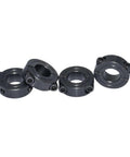 Double Split Shaft Collar 1" Bore Width 1/2 Inch Oxide Set Style Black (4 Pcs) shown in a front view.
