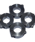 Double Split Shaft Collar 1" Bore Width 1/2 Inch Oxide Set Style Black (4 Pcs), carbon steel with black oxide finish