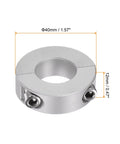 Double Split Shaft Collar for a 20mm shaft with 40mm outer diameter and 12mm width, detailed view showing dimensions.