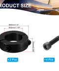 Bore 28mm Double Split Shaft Collar 48mm OD, with set screw, black, 2 pack 45#Carbon Steel Locking Collar for machine tools industry