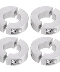 Double Split Shaft Collar for a 20mm shaft with 40mm outer diameter and 12mm width, pack of 4; anodized aluminum clamping collars