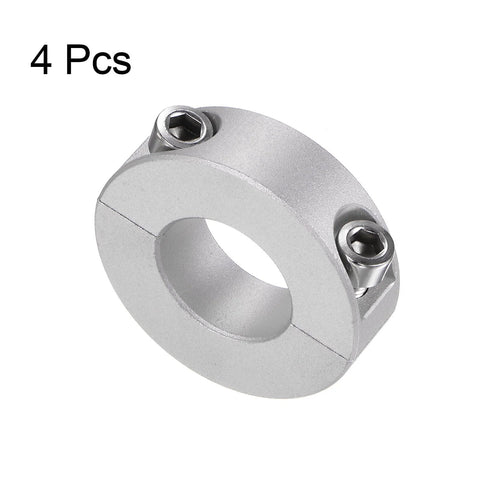 Double Split Shaft Collar for a 20mm shaft with 40mm outer diameter and 12mm width, pack of 4; visible collar with anodized aluminum finish