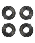 Double Split Shaft Collar Clamp Set For One Quarter Inch Bore By AZSSMUK Carbon Steel With Black Oxide Coating, 4 Pieces