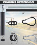 Heavy Duty 2 Pack 16 Inch Double Tender Spring Kit With 3-In-One Hose Holder And 3-Hole Clamp For Semi Trucks And Trailers