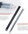 16 Inch Double Tender Spring Kit For Trailer Suspension with tube sleeves shown in front view, designed for air lines and electric cords.