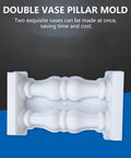 Do It Yourself Concrete Fence Mold For Balcony Garden And Pool Railings Dope Durable Plaster Casting Tool, double vase mold