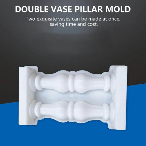 Do It Yourself Concrete Fence Mold For Balcony Garden And Pool Railings Dope Durable Plaster Casting Tool, double vase mold