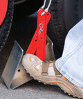 OneStep Wheel Chock Double Pack for tandem axle trailers and RVs, 16 to 24 inch, easy stand up setup in use