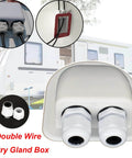 IP68 Weatherproof Solar Cable Entry Gland For RV Roofs And Marine Installations, Double Cable Through Entry Housing
