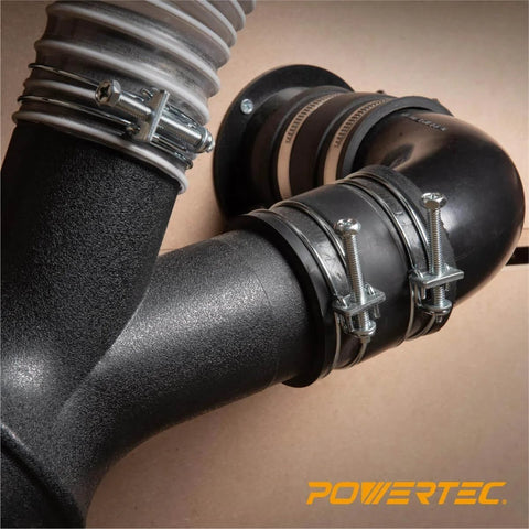 One And One Half Inch Adjustable Double Wire Hose Clamp With Bolt For Pool Spa And Pipe Connections Pack Of Five Zinc Coated For Rubber And PVC Hoses Ideal For Pool Pumps Vacuum Systems And Industrial Use securing black PVC pipes.