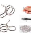 250 Piece Hose Tube Spring Clips Set Double Wire Hose Clamps 5mm To 14mm For Air Water And Silicone Hoses Irrigation Applications