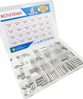 Dowel Pin Kit With 240 Pieces For Shelves And Furniture, 24 Sizes M2 M3 M4 M5 M6, 304 stainless steel assortment kit in plastic case