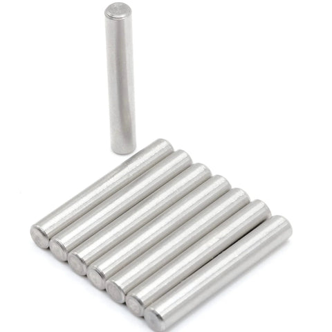 DIY Ready Replacement Dowel Pins for IKEA IVAR Bookcase Shelving System 6x40mm Plated Steel Pegs Pack Of 8 on white background